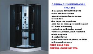 YMJ-852 CABINA CU HIDROMASAJ