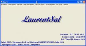 Programul informatic de salarii LaurentSal