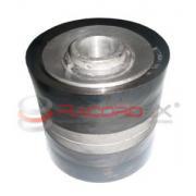 Piston cu garnituri din cauciuc cu insertie metalica