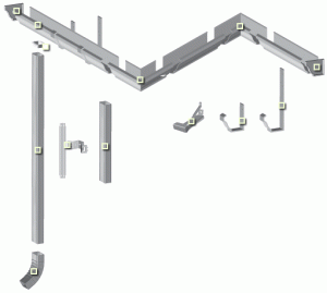 Sistem rectangular de jgheaburi si burlane NOVATIK QUADRA