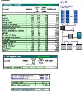 microsistem  fotovoltaic 5,9 KWh/zi