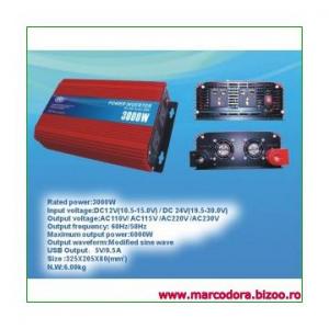 Invertor auto  12v la 220V-3000W