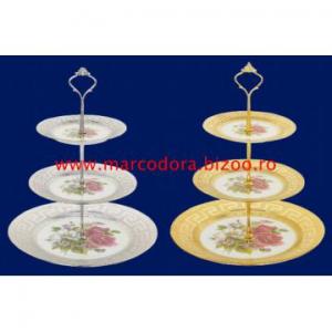 Fructiera portelan cu 3 platouri