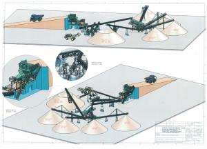 Statie de sortare, spalare si concasare