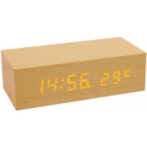 Ceas digital lemn cu termometru